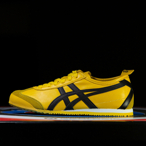 onitsukatiger/鬼冢虎男鞋女鞋李小龙同款黄黑低帮板鞋dl408-0490