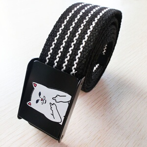 新款韩版辛普森可爱卡通皮带青年帆布字母自动扣x腰带男女学生潮