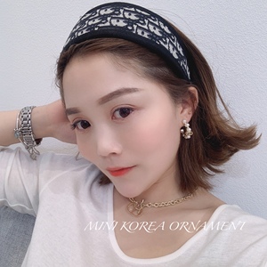 迪奥米奥新款百搭气质简约d家f家宽边头箍发箍头饰防滑发带发饰女