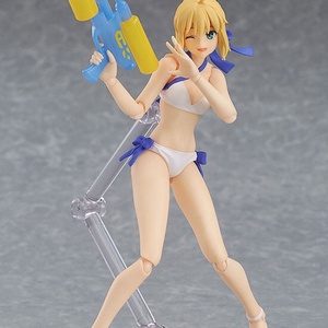 国产优质版 fgo figma ex-041saber弓呆塞巴水着泳装可动公仔手办