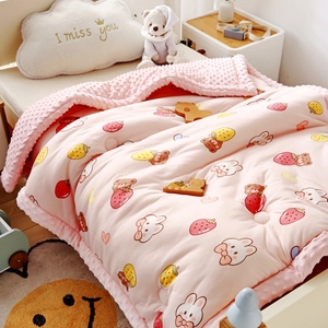 豆豆毯子婴儿毛毯宝宝安抚毯幼儿园空调盖毯春秋儿童被子午睡冬季