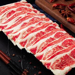杰克溪澳洲安格斯雪花后胸200g切片肥牛卷火锅烤肉片牛排寿喜锅