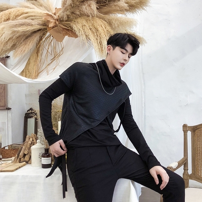 高档夜店男歌手dj演出服装个性男士发型师卫衣外套ds舞台装酒吧男