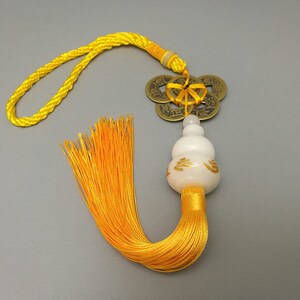 开光明咒白玉葫芦卸风水五帝钱挂件镇宅辟邪门冲宝化煞聚气招k