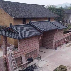 脂村老房子屋顶翻新采用仿古瓦树农瓦加厚年用50耐不坏瓦片牡丹江