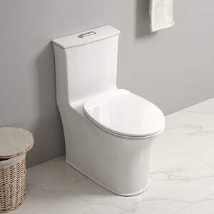 新国货普通连体s坐便器家用卫生间小户型节水虹吸超漩式马桶