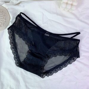 阿莲蒂娜小心机潮流欧美性感火辣诱惑蕾丝三角裤头黑白色内裤女