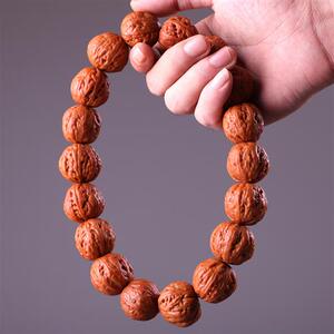 珠盘小核手手持长串男 深纹包浆文玩秋子核桃o念珠桃把玩件佛手批