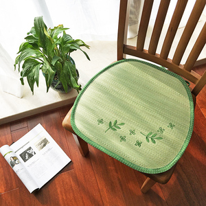 新日式凉席坐垫女夏天然透气蔺草垫子家用餐椅子椅垫办公室座垫久