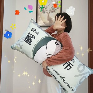 网红恶搞奇葩礼物大鲨币抱枕大号情侣枕鲨雕玩偶搞笑逗逼学生午睡