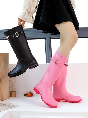 夏季雨鞋女高筒时尚韩国水鞋女雨靴长筒套鞋防水防滑外穿工作胶鞋
