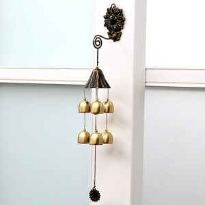 昱珀配九叶铃莲九叶铃莲结印法印铜铃纯铜铃铛风水风铃挂件店铺门