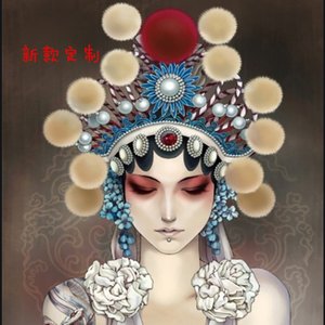 儿童戏曲京剧中国风戏子凤冠霞帔头饰影楼主题国潮女花旦头冠花冠
