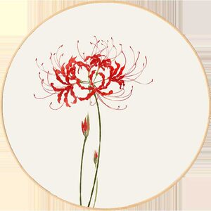 2020新款小件古风彼岸花曼珠沙华十字绣中国风自己手工刺绣秀线