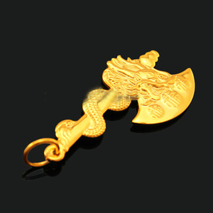 黄金小斧头吊坠