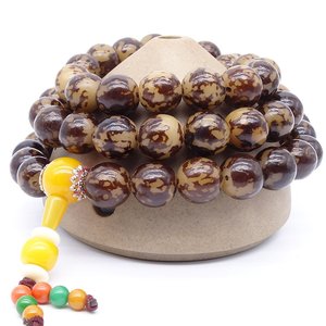 菩提根 花菩提根小花根菩提子54颗佛珠手提念珠手串手链菩提项链