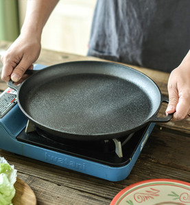 苏泊尔加厚烙饼锅摊煎饼商用鏊子手抓饼铸铁无涂层不粘锅平底电磁