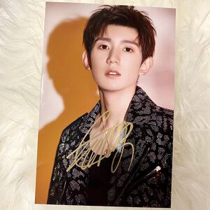 tfboys王源亲笔签名照片保真明星周边定妆照官方媒体粉丝后援礼物