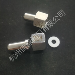 22不锈钢304/316l对焊式压力表活动对焊接底座m20u*1.5-14mm压垫