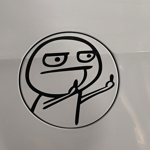 鄙视车贴搞笑竖中指贴画关闭远光灯贴纸小人汽车个性车窗创意拉花