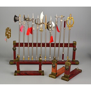 1:6古代兵器三国十八班兵m器展示架刀架微缩武器刀枪剑戟陈列架