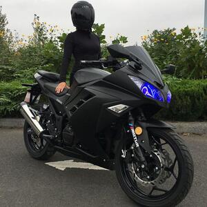 川崎趴赛摩托车燃油小忍者女二手地平线250跑车国四h2电喷r3机车