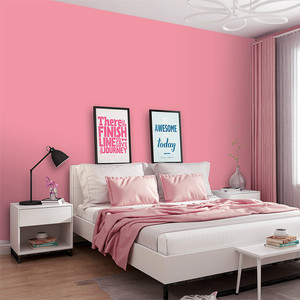 红牡丹珊瑚纯色素色无桃红色热粉红浅粉蔷薇纺布墙纸卧室客厅壁.