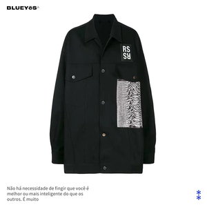 *raf脉冲牛仔夹克simons重磅丹宁外套小众ins先锋超宽松男女同款