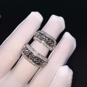 piaget伯爵链条戒指18k金镶钻满钻转运转动男女同款戒指手镯项链