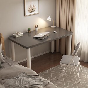 晟朝宜家家具简易电脑桌台式桌椅套装家用简约圆角长条桌子卧室女