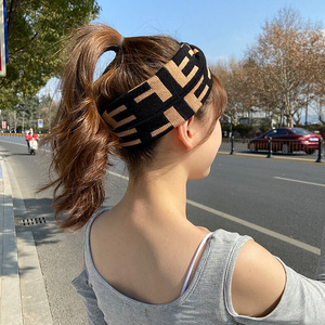 韩版外出针织发带2021新款网红韩国百搭洋气日常外戴头带女ins潮