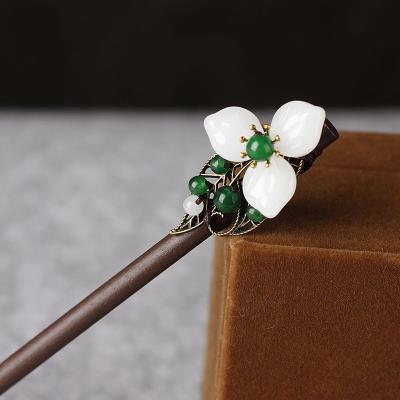 汉服发饰步摇发簪梦莲古风头饰束发盘发簪子古装配饰女挽发木簪