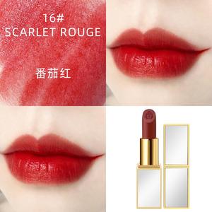 正品tf口红磨砂黑管ff02 金银管15橘红色 16番茄红学生唇膏送女友