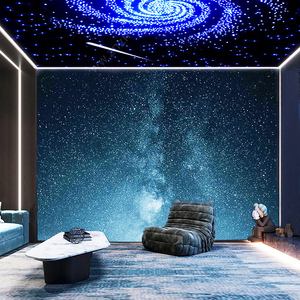 008人付款天猫梦幻星空顶天花板卧室房间壁纸欧式浪漫主题装饰简约