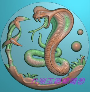 00四面楚歌wang淘宝精雕图jdp雕刻图浮雕图玉雕图圆牌蛇 圆蛇 生肖