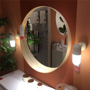 ikea宜家南京国内代购 斯德哥尔摩 镜子, 胡桃木贴面梳妆化妆镜