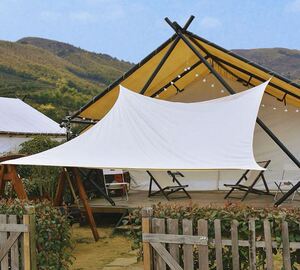 防水帆布帐篷露天遮阳棚幕户外露营便携式小院海边沙滩野餐遮阳布