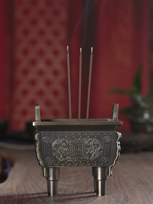 p香炉佛古鼎家室香铜香内小插居鼎室.奉方仿大用号四黄号供炉线供