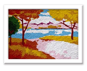 成人纸浆画套装创意复杂风景立体装饰泥画木板diy手工画黏土画.