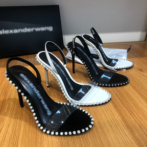 alexander aa凉鞋泫雅同款走秀高跟鞋aw大王女鞋透明wang6.5-10.