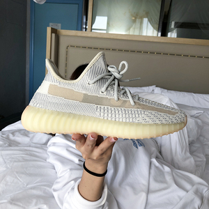 椰子鞋350v2满天星过毒冰蓝真爆白天使yezi yeezy正版白天鹅男鞋