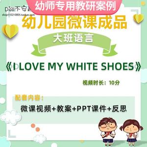 幼儿园微课大班语言《Ilovemy white shoes》视频优质课件PPT教案