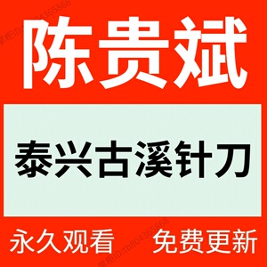陈贵斌泰兴古溪针刀精品教学资料通俗易懂简单好记易学