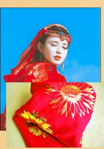 东宫同款额饰小枫头饰苒异域风情发饰敦煌古装红色西域公主