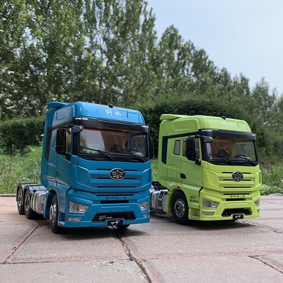 新一汽解放原厂车模解放j7牵引头拖头1:24合金仿真汽车模型卡车