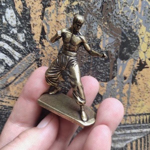 李小龙手办豪华版模型摆件经典武术铜像饰品创意茶装饰武馆摆设潮