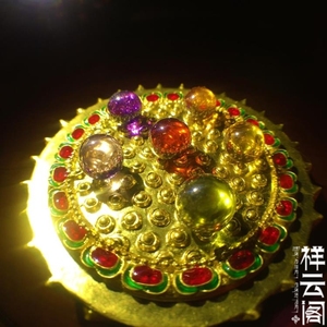 释迦牟尼佛天眼珠结缘 六色龙珠(6颗 尺寸8mm)供舍利塔嘎乌盒