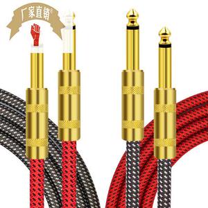 工厂635mm镀金头吉他连接线 降噪电吉他电箱乐器音频连接线