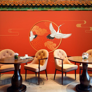 3d中式国朝网红古风背景墙纸剧本杀中国风国潮主题宫墙古风壁纸