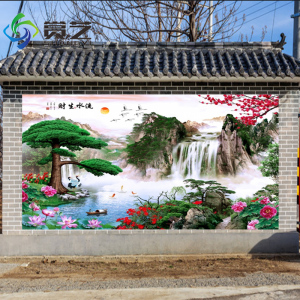 影门墙瓷砖壁画